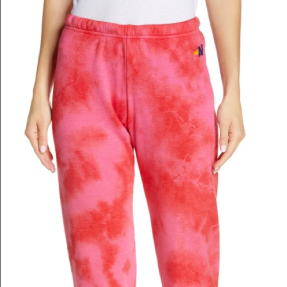 Aviator Nation Pink Tie Dye Sweatpants